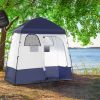 Outsunny Shower Tent, Pop Up Privacy Shelter for Camping, Dressing Changing Room, Portable Instant Outdoor Shower Tent Enclosure w/ 2 Rooms