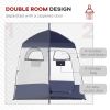 Outsunny Shower Tent, Pop Up Privacy Shelter for Camping, Dressing Changing Room, Portable Instant Outdoor Shower Tent Enclosure w/ 2 Rooms